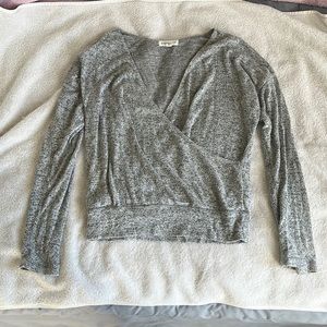 Grey cross body top